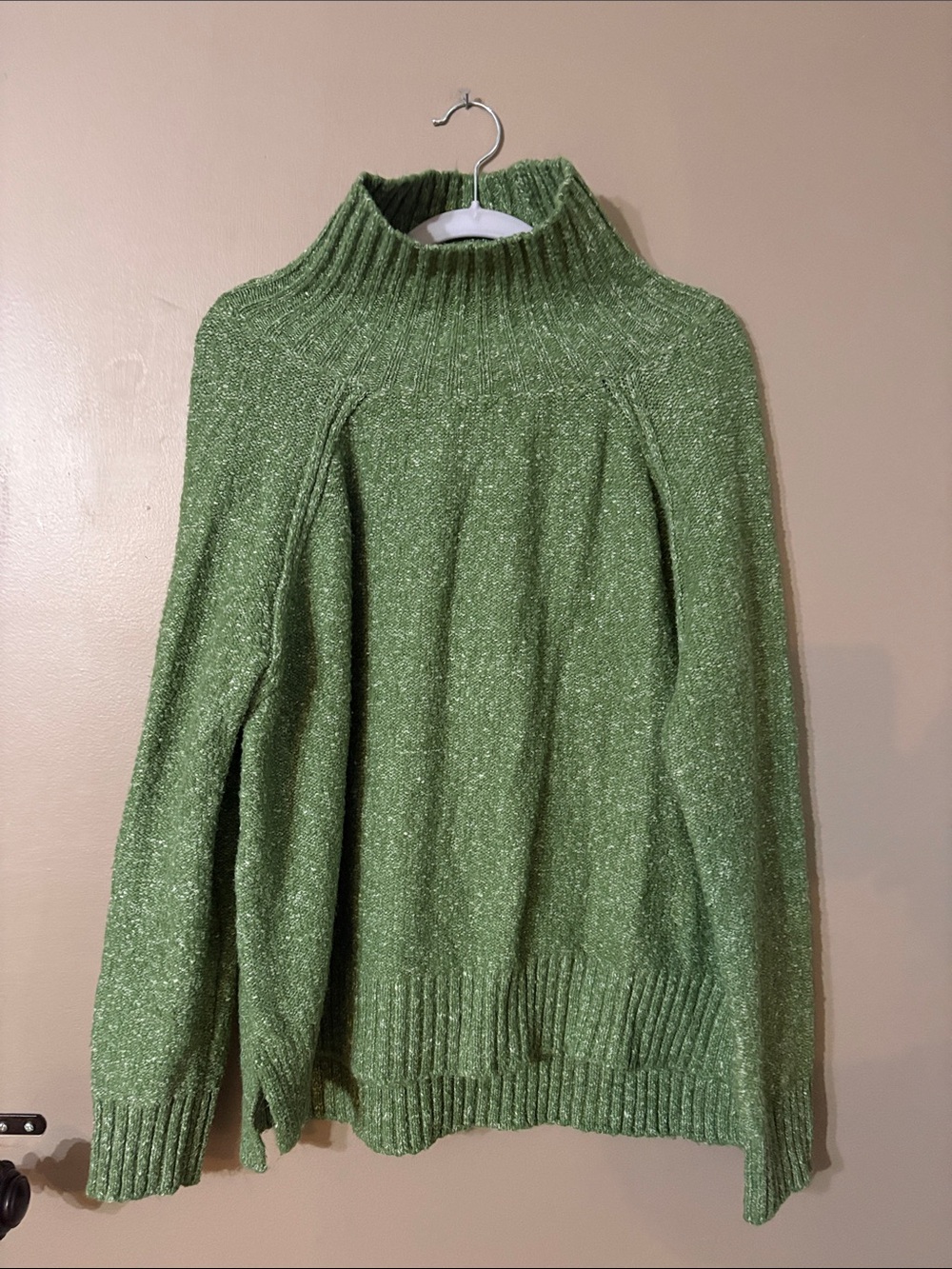 Gilli Green Ribbed Turtleneck Sweater